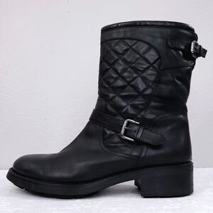 AQUATALIA Quilted Moto Buckle Boots Women's US 12